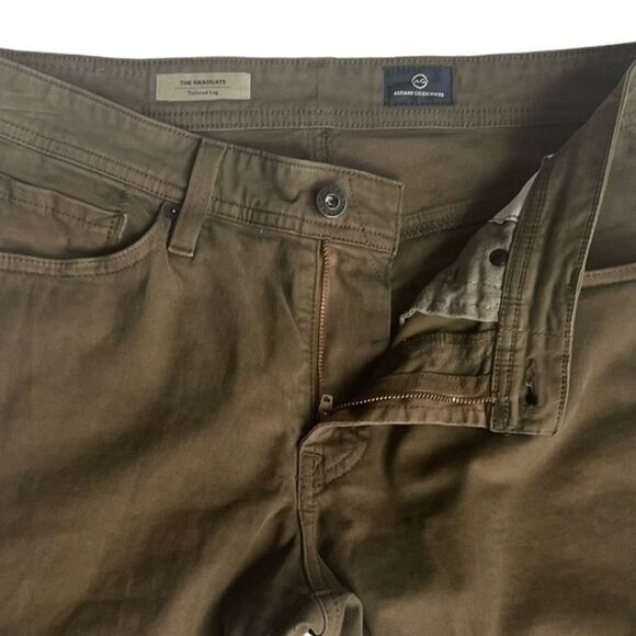 Adriano Goldschmied The Graduate Tailored Leg Men's Green Pants size 32 X 29 - Picture 6 of 11